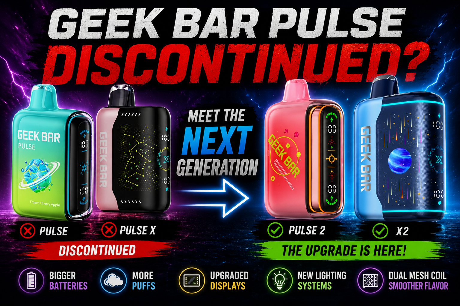 geek bar pulse vs pulse x difference 2 vs Pulse vs X2: Everything You Need to Know About Geek Bar's Next Generation Geek Bar Pulse X2 Flavor:Sunset (Strawberry Peach Mango Orange) Geek Bar Vapes |