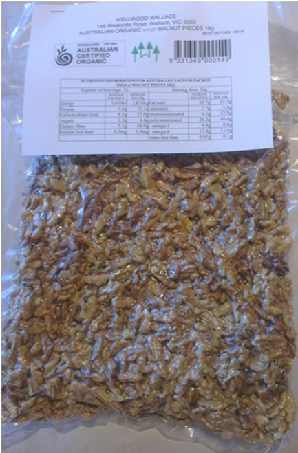 Australian Organic Small Walnut Pieces 500g