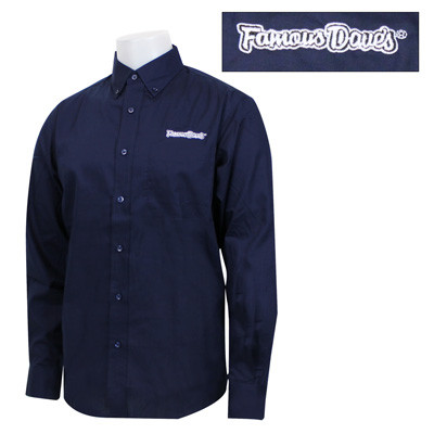 Men's L/S Poplin Shirt-FDS1004-NVY