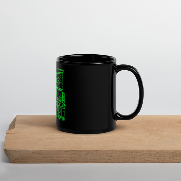 Black Command Center Glossy Mug