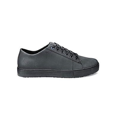 OLD SCHOOL BLACK LEATHER LOW RIDER ANTI SLIP TRAINER             