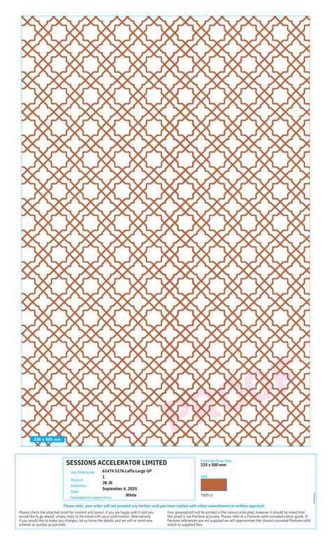 Laffa Greasproof 335x500mm | Qty 1000