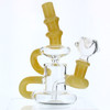 6" Mini Klein Recycler Dab Rig with 14mm Male 90 Degree Banger 25mm Dia - Yellow