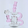 6" Mini Klein Recycler Dab Rig with 14mm Male 90 Degree Banger 25mm Dia - Pink