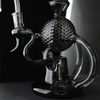 8" Dual Uptake Recycler Dab Rig with Orbital Flow: Black