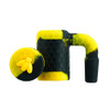 Silicone Banger Reclaim Catcher: 14mm Male 90 Degree - Black and Yellow