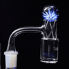 Splashguard Cyclone Quartz Banger with Auto-Spinner Airflow Marble Cap and Terp Pearls Full Weld