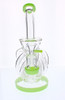 10" Green Slime Vortex Recycler Water Pipe