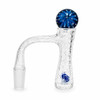 Full Weld Diamond Embossed Finger Banger: Deep Dish Hourglass Auto Spinner: 14mm Male 90 Degree Full Weld