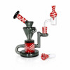 Complete Dab Rig Kit: 6.5" Wig Wag Smoke Recycler w/ Banger, Carb Cap and Flower Bowl