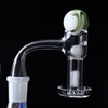 Double Dish Terp Slurper Full Weld Quartz Banger: 14mm Male 90 Degree Angle