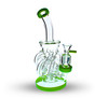 10" Green Slime Vortex Recycler Water Pipe