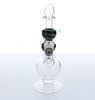 6" Conviction Glass Bong Green Colored Swirl - American Made Glass