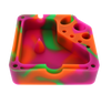 Square Silicone Dab Station - Orange, Pink, and Green