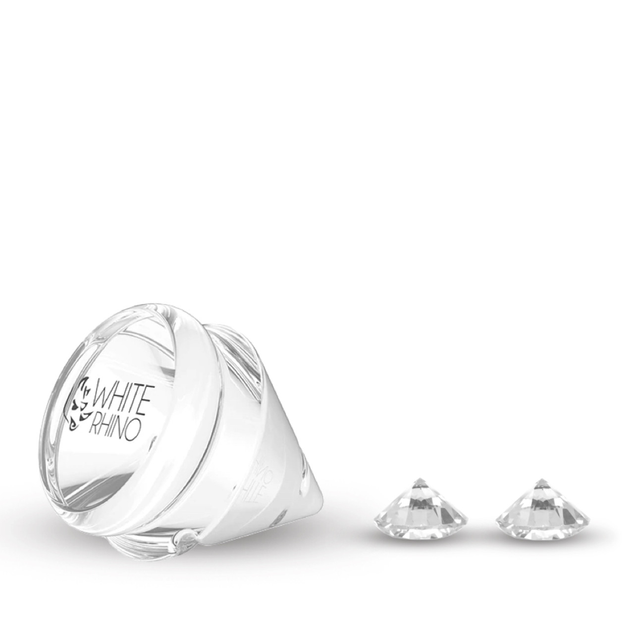 Premium Diamond Carb Cap with Two Diamond Terp Pearls: Clear
