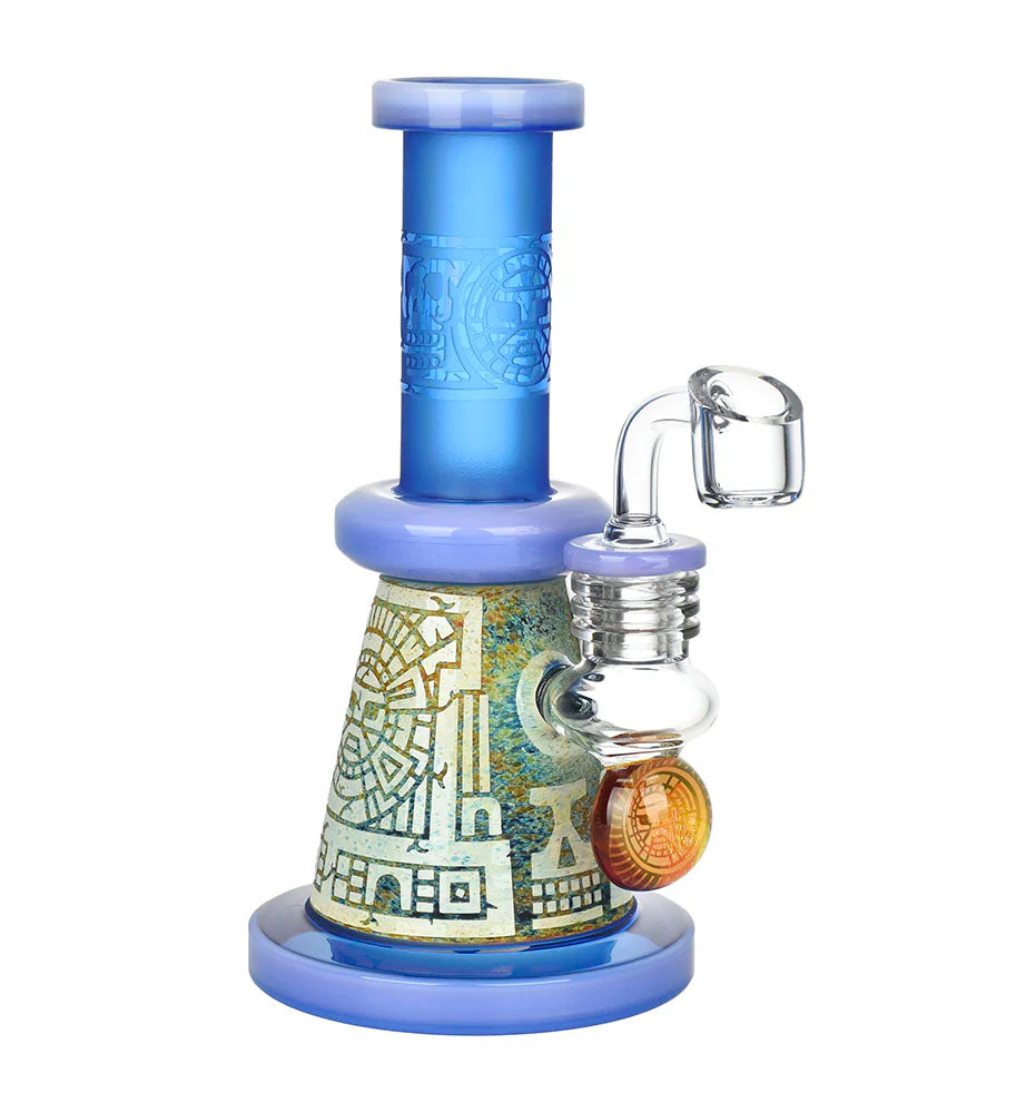 Aztec Etched 8 Inch Dab Rig - Quartz Banger