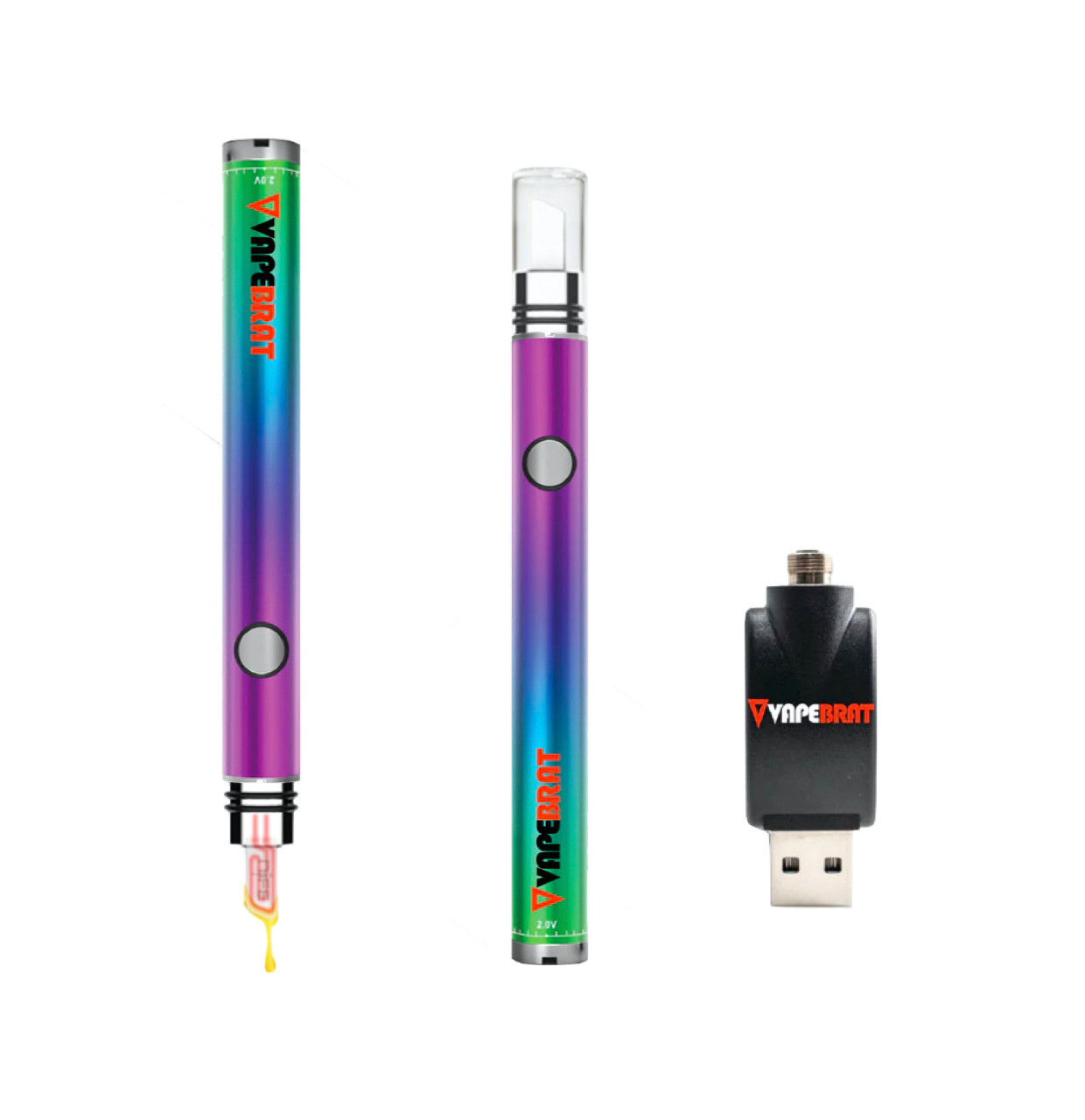 VapeBrat Hot Knife Blade: 21 Power Settings Electric Dab Tool with Ceramic  Blade - Rainbow 