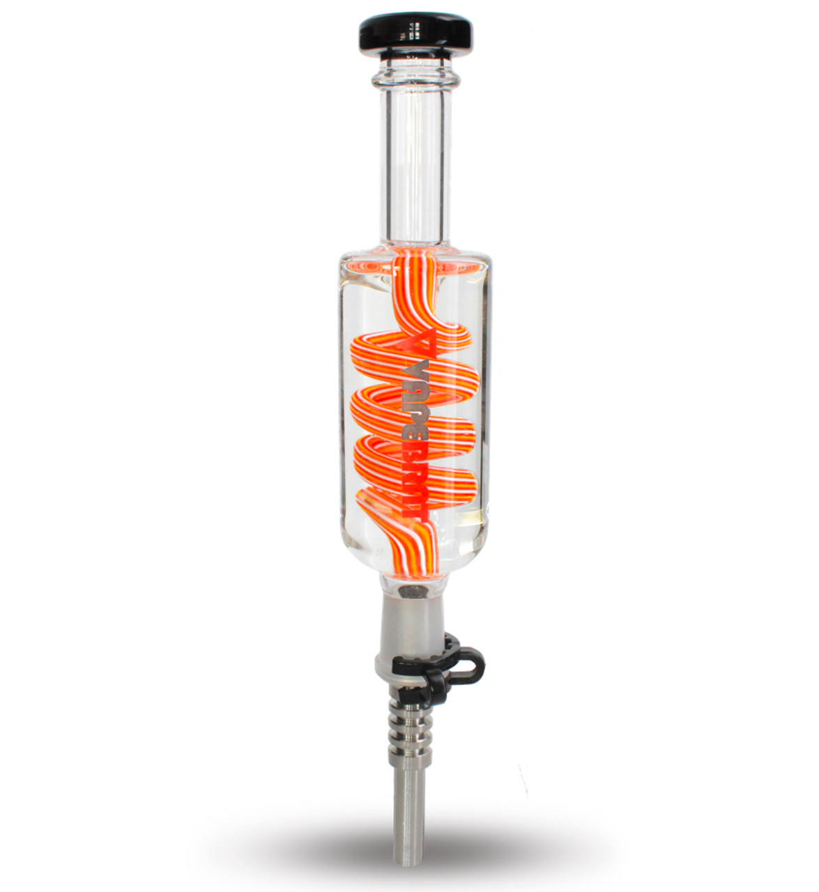 Freeze Nectar Collector Kit: Glycerin Dab Straw - Orange and White - Quartz  Banger