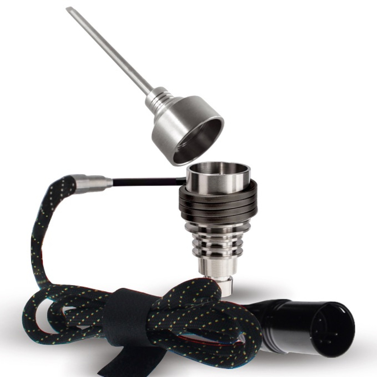 Titanium Domeless Nail with 6-hole dish – Mile High Glass Pipes