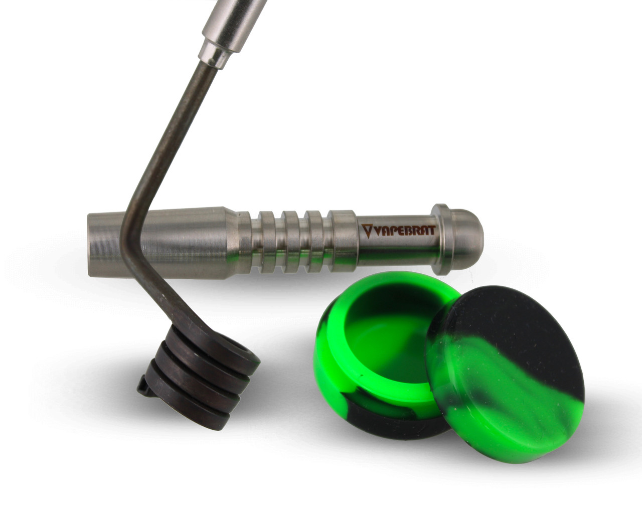 SILICONE NECTAR COLLECTOR SET WITH 14MM TITANIUM NAIL Black/Green