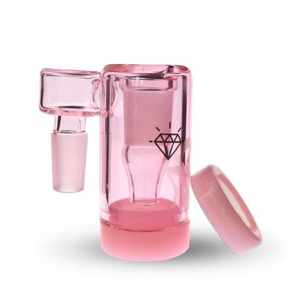 14mm Pink Reclaim Catcher: 14mm Male 90 Degree Sidecar Pipe Joint
