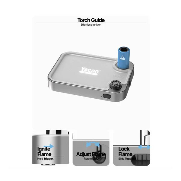 Yocan Red Slate Dab Torch Black: Temp Activated Color Changing