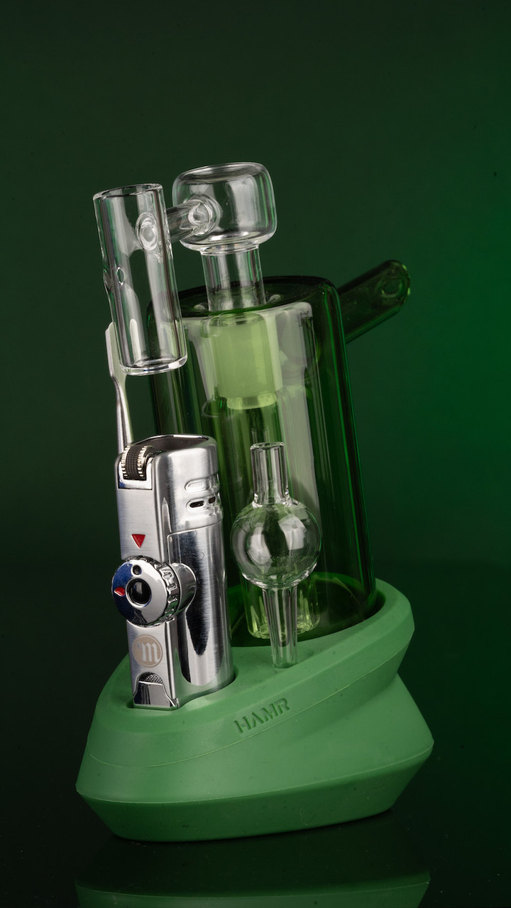 HAMR Green: Cold Start All in One Wax Portable Dab Rig Kit with