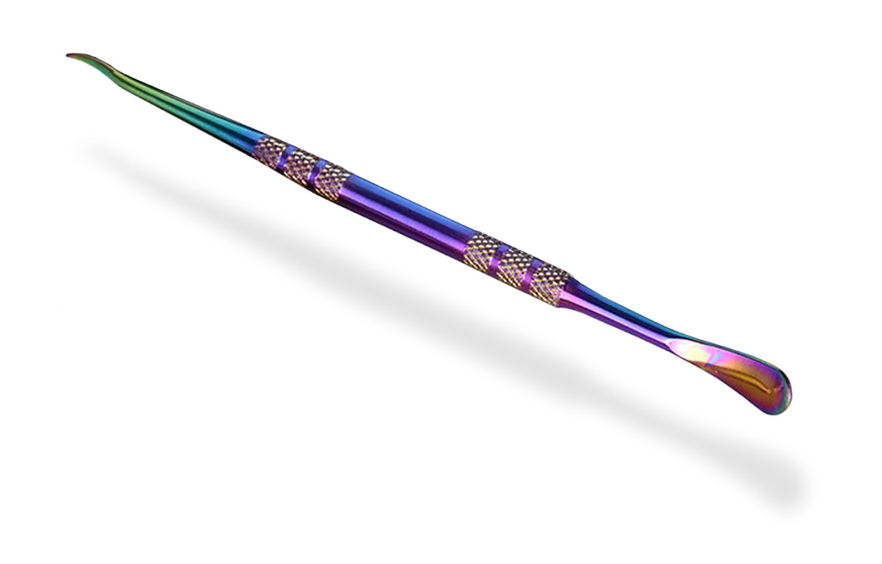 Titanium Rainbow Colored Dab Tool with Spoon