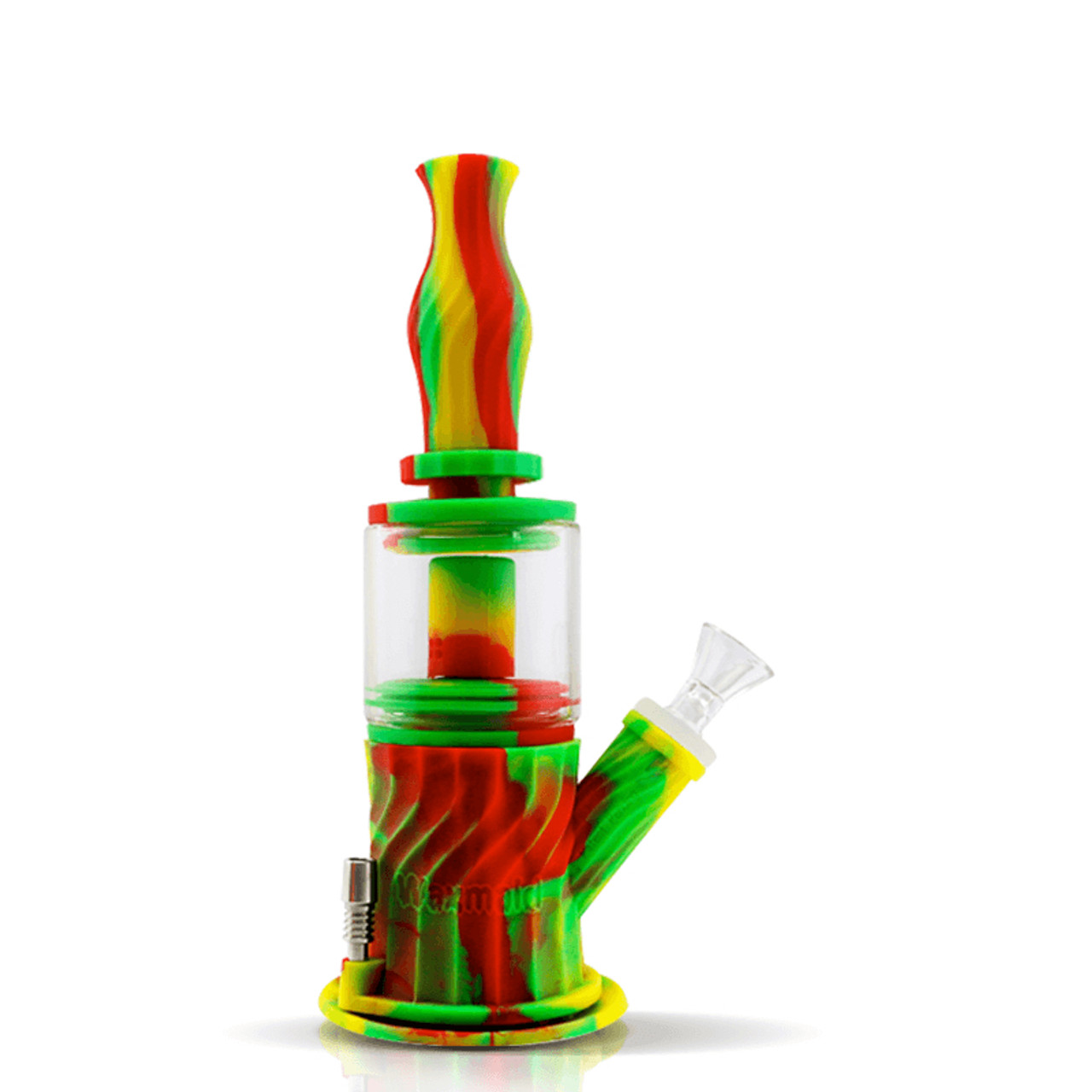 Mini Silicone Dab Rig with Quartz Banger and Percolator