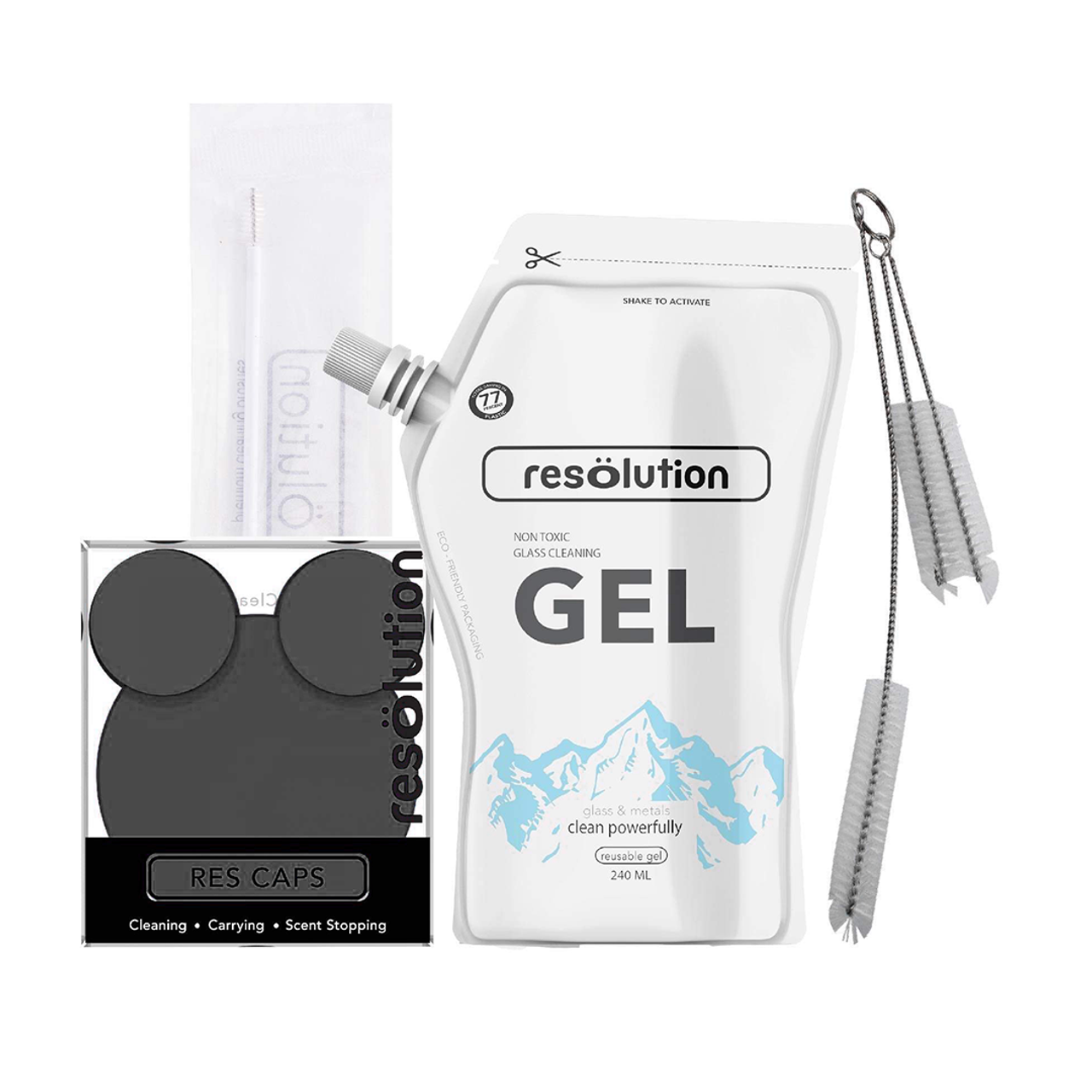 Res Gel Kit Water Pipe Cleaning Kit by Ooze Resolution: Black - Quartz  Banger