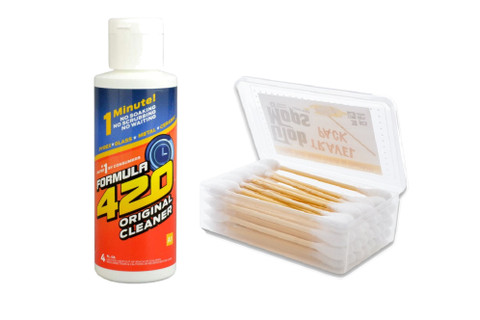 DR Buzzkill's White Glove Treatment 4oz Cleaner with Doc Swabs Travel Pack Cleaning Kit