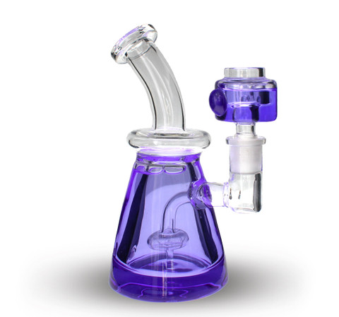 7" Glycerin Chiller Mini Bong: Gumdrop - Violet Purple