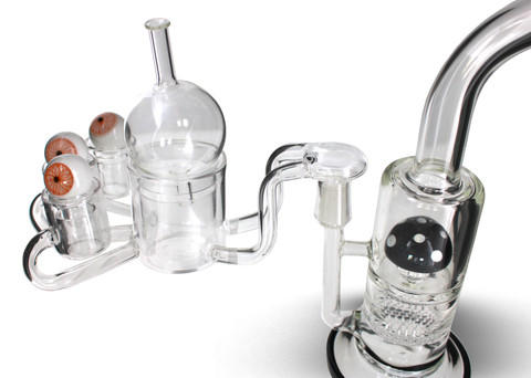 Quad Thermo Quartz Banger: 14mm Female 90 Degree