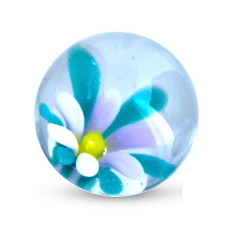Slurper Marble with Two Terp Pearls: White Daisy