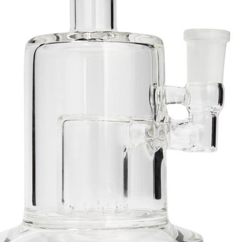 7" Clear Requiem Straight Base Glass Water Pipe: Cloud Cover Glass