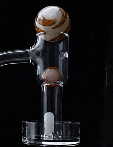 VapeBrat Terp Slurper Marble Set: Wig Wag Orange