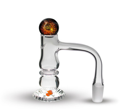 VapeBrat X Preppy: Round Belly Terp Blender Banger with Gear Dish Kit - 14mm Male 90 Degree