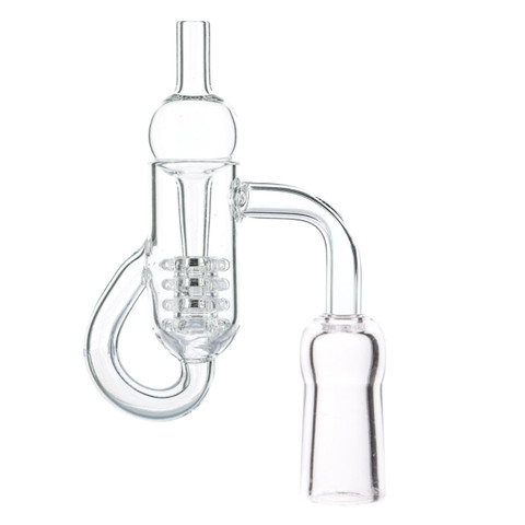 VapeBrat 18mm Female 90 Degree Diamond Knot Quartz Recycler Banger Kit