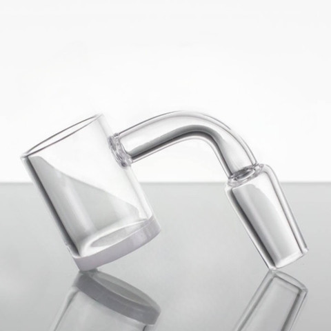 14mm Male White Opaque Bottom Banger 90 Degree Angle