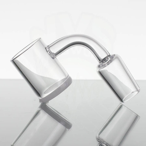 18mm Male White Opaque Bottom Banger 90 Degree Angle