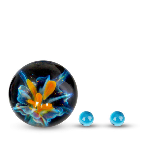 Terp Blender Set: Hibiscus Flower Marble Blue by Preppy La Peui