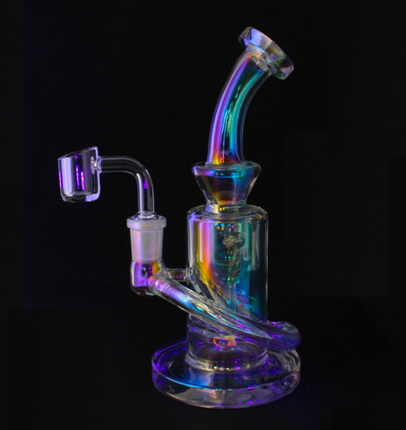 Incycler Dab Rig - 7.5" Iridescent Dab Rig: VapeBrat