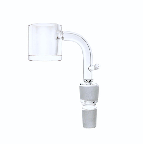 Dual Size Quartz Banger 14mm 18mm Male 90 Degree 25mm Diameter  4mm Thick Bottom