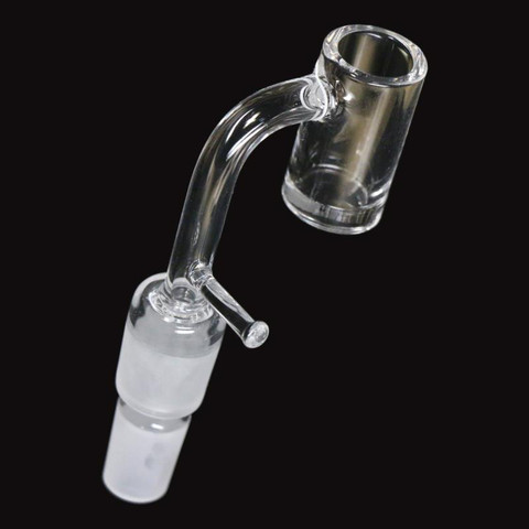Dual Size Quartz Banger: 14mm 18mm Male 90 Degree 30mm Diameter  4mm Thick Bottom