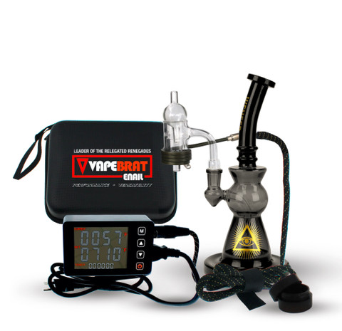 Opaque Banger Enail Dab Kit: 25mm LCD Enail Kit with Opaque Quartz Banger