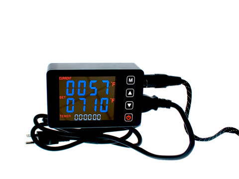 Dual Temp Display LCD Enail Temperature Controller and Power Cord by VapeBrat