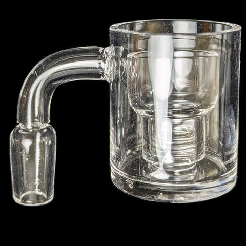 Center Core Reactor Quartz Banger with Insert: 10mm Male 90 Degree 30 Dia