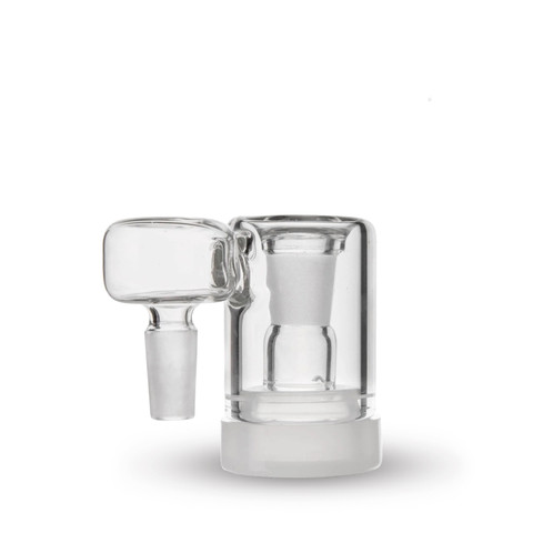 10mm Reclaim Catcher: 10mm Male 90 Degree Sidecar Neck to 14mm Female Banger Joint