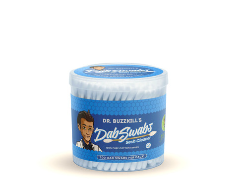 Dab Swabs : 200 Count Tub Bamboo Stick Cotton Doc Swabs by Dr. Buzzkill