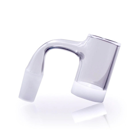 Full Weld Opaque Bottom Quartz Banger: 14mm Male 90 Degree - 25mm Bucket